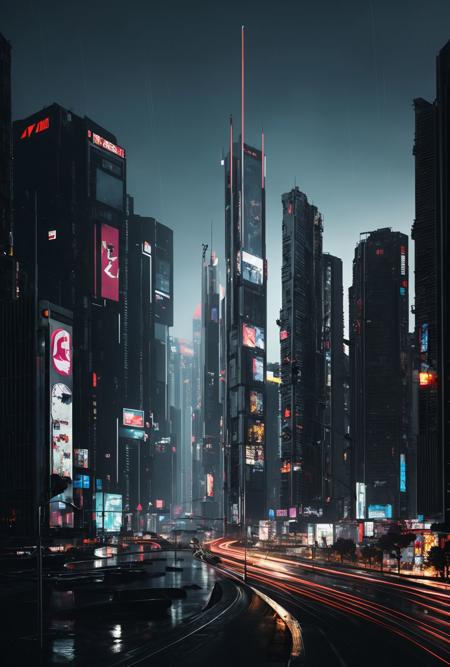 32588-1888998-modern architecture style, photo realistic, hyper detailed photo, clean sky, ruined city, cyberpunk,night,rain,, masterpiece, be.jpg